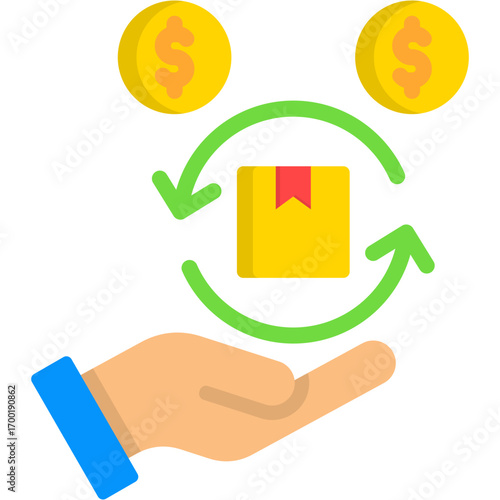 "Money Return Service Hand Icon"