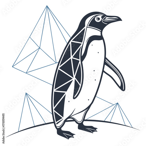 Geometric Penguin Icon