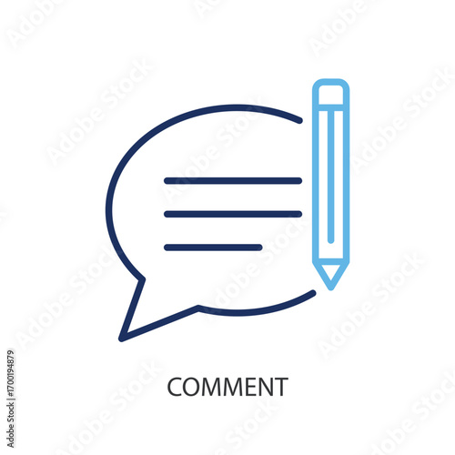 Comment thin line vector icon.