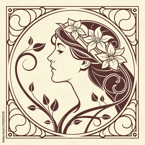girl with flowers