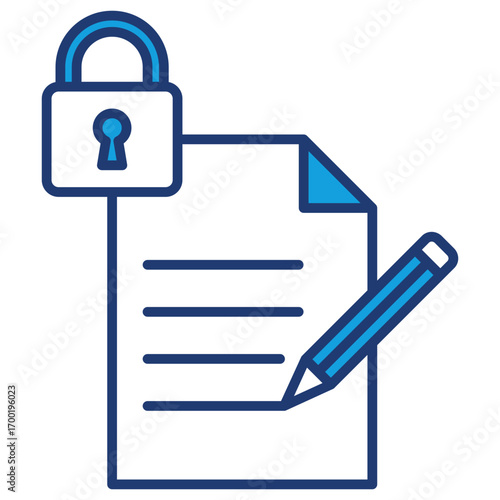 Non-Disclosure Agreement Blue Icon