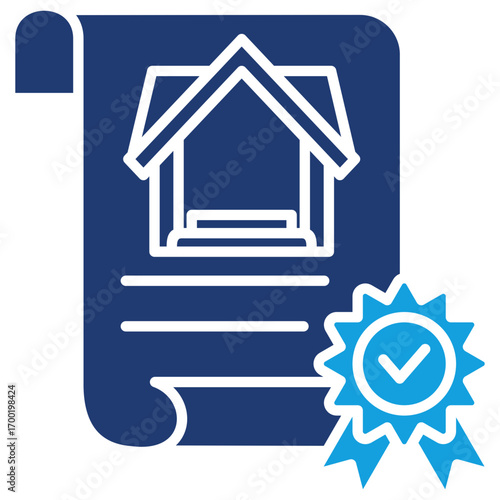 Deed Flat Blue Icon