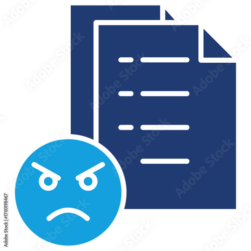 Complaint Flat Blue Icon