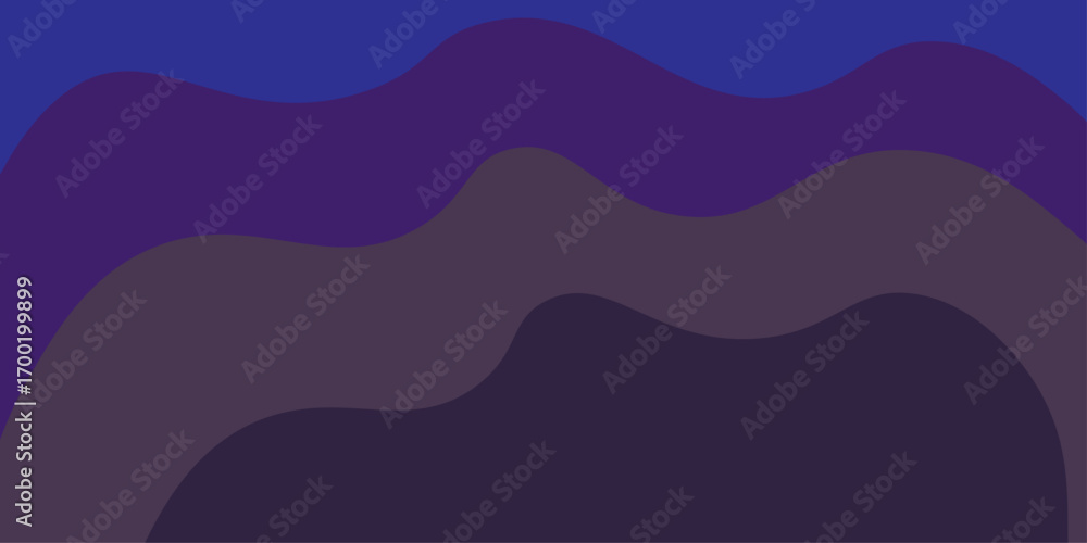 Fototapeta premium Abstract black and white vector illustration of a mountain landscape with a misty silhouette. Abstract gradient background with flowing wavy shapes in shades of green and blue. Sense of depth, motion