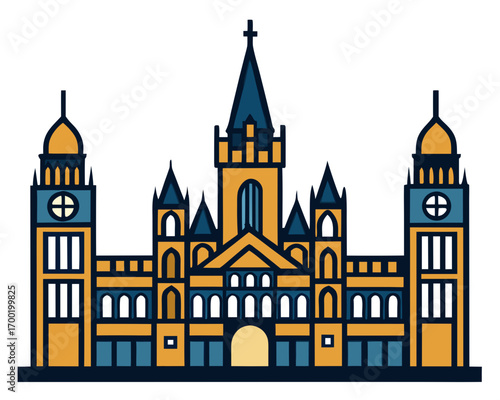 Creative details Parliament Vector Illustration | Government Building and Legislative Assembly Icon