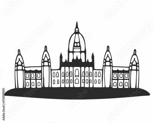 Creative details Parliament Vector Illustration | Government Building and Legislative Assembly Icon