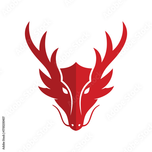 dragon head Logo design icon vector template