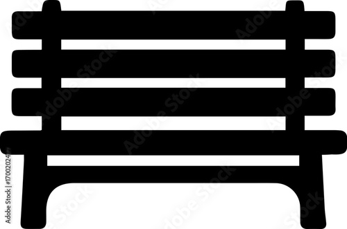 Vintage Park Bench Silhouette Icon