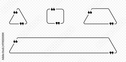 Quotes in triangular linear shape vector design