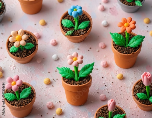 Whimsical handmade flower cupcakes bring a touch of spring garden magic to any celebration.
