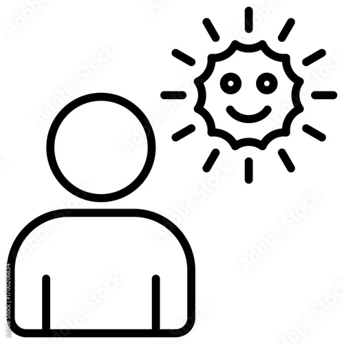 Optimism Line Icon