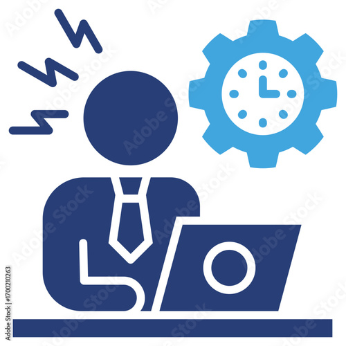 Hard Work Two Color Icon