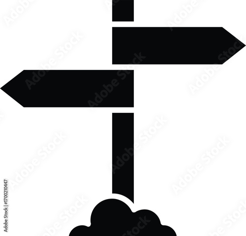 a wooden sign post vector icon