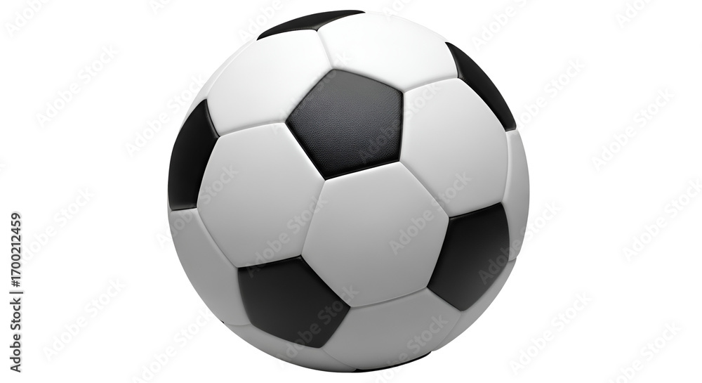 Naklejka premium Soccer ball close-up for sports and recreation isolated PNG with Transparent Background