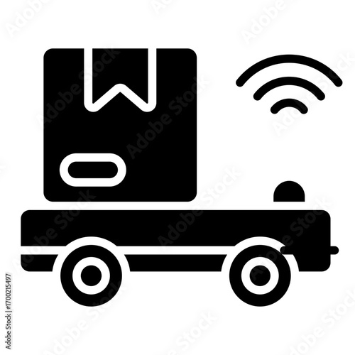 Delivery robot icon