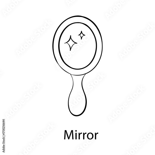 Mirror Hand Drawn Icon | Meditation, Identity, Aura, Mind, Soul