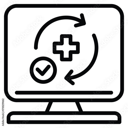 Healthcare Governance Icon Line Vector Illustration