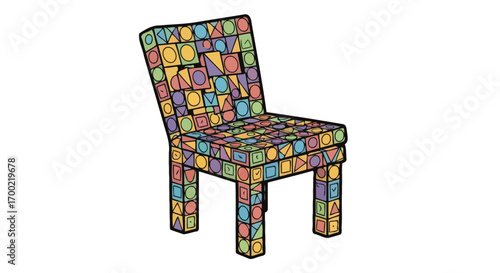 Geometric Chair Colorful Design