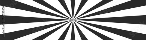 Sunburst background with radial rays and glowing light beams. Vector illustration with seamless pattern and bright summer swirl on transparent background.