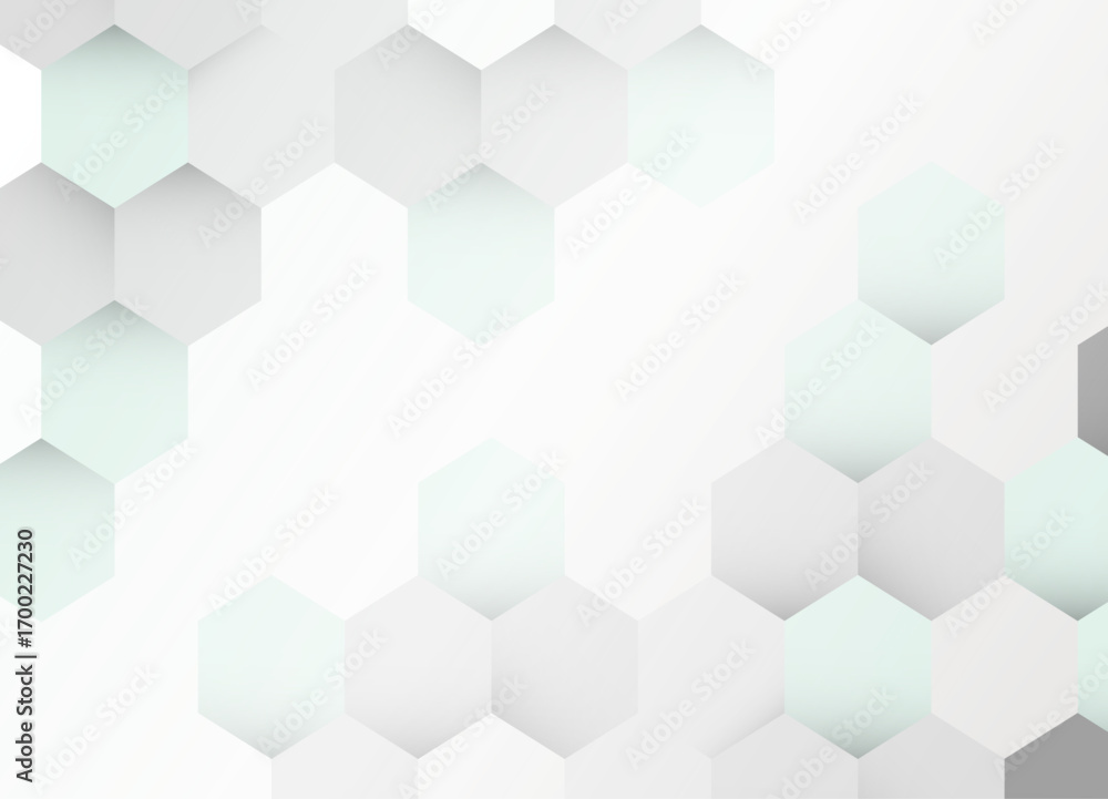 Obraz premium White abstract background template hexagonal shapes layout