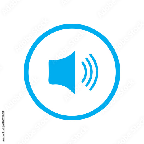 speaker icon on square internet button
