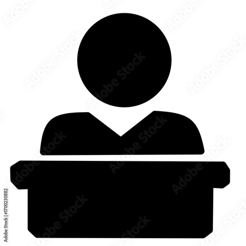 Court Judge Icon - Legal Hearing Symbol