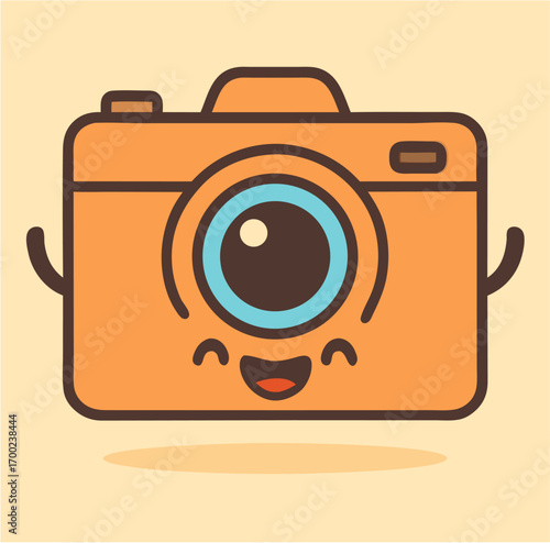 Cute Animated Camera Capturing Moments with Joyful Illustration