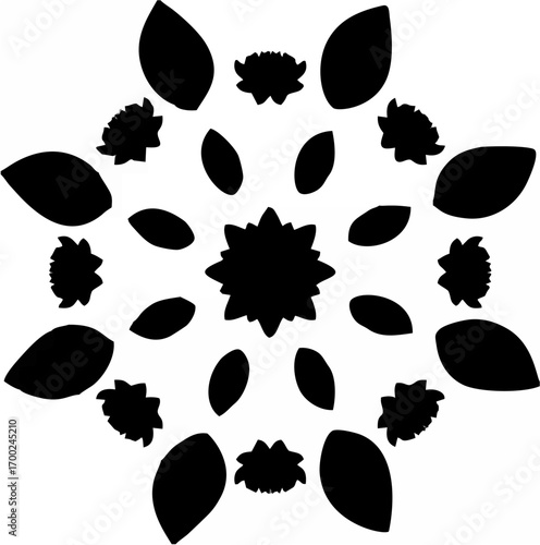 Silhouettes of traditional cl...