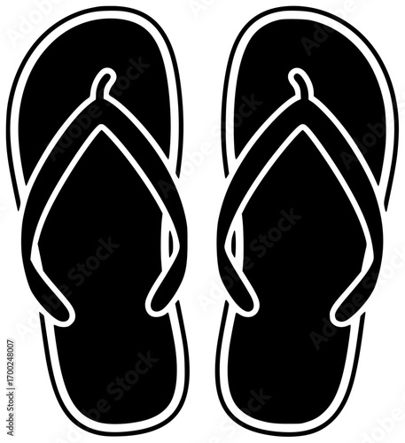 beach illustration vacation silhouette summer logo holiday icon travel outline tropical footwear leisure fashion pair sand sea relaxation flip shape lifestyle vector graphic background