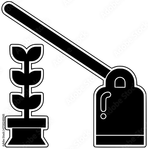 farmer illustration agriculture silhouette farm logo man icon hoe outline nature field outdoor worker work farming garden countryside tool shape for vector graphic background