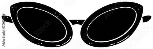 sunglasses illustration sun silhouette summer logo fashion icon glasses outline retro optical modern accessory style eye black frame trendy shape with vector graphic background