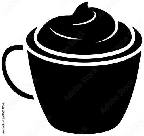 cream illustration food silhouette dessert logo sweet icon whipped outline delicious cake white milk fruit gourmet pastry dairy tasty shape women vector graphic background