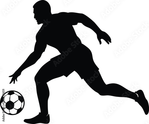 Soccer Player Silhouette Vector