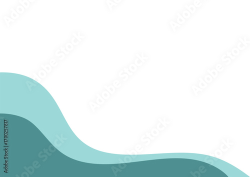 Modern abstract green wave decorative background