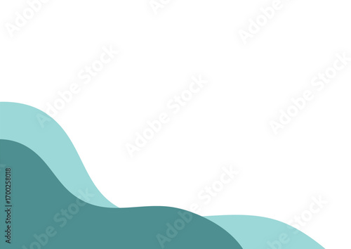 Modern abstract green wave decorative background