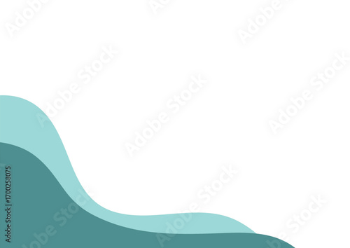 Modern abstract green wave decorative background