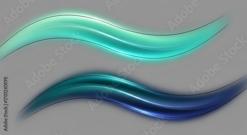 Abstract Flowing Curvilinear Lines with Bright Light Effect Design