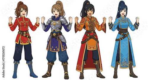 Warrior Women Fantasy Character Design with Unique Cultural Influences
