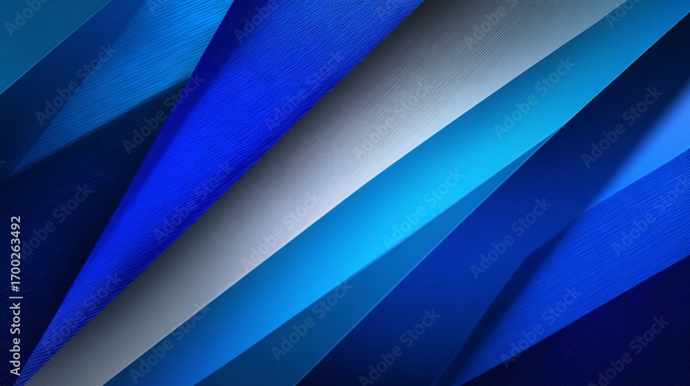 Obraz premium Abstract Business Background in Ultramarine Tones with Light Play on Geometric Shapes and Textures