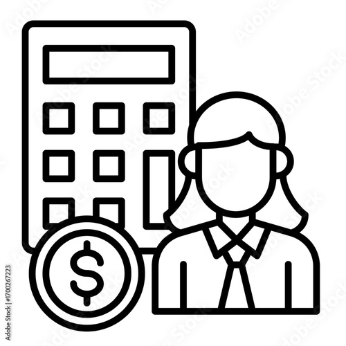 Accountant  Icon Element For Design	