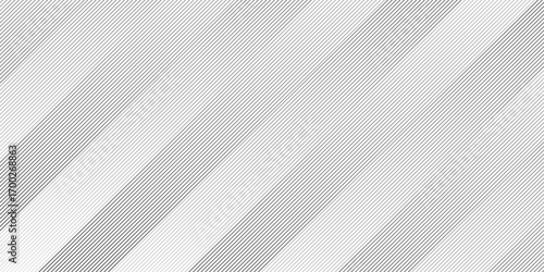 Geometric diagonal oblique vector curve gradient black and white graphic stripe line. Repeated fine diagonal lines Thin slash line stripes diagonal vector elegant background	