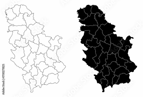 Serbia administrative maps