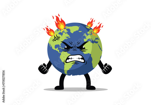 This angry planet is burning fiercely with fiery wrathful flames