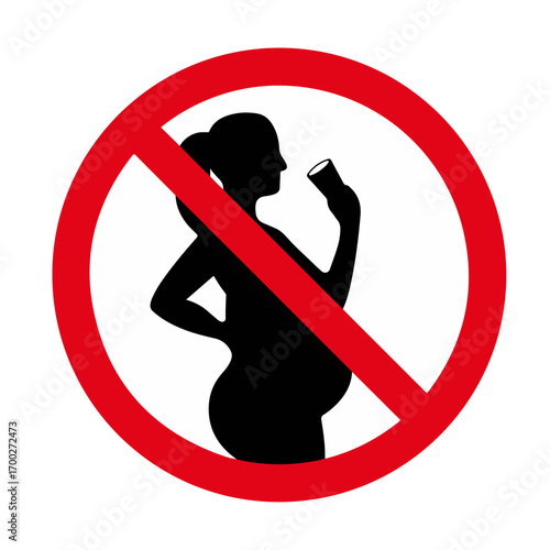 Pregnancy Alcohol Warning Vector Image