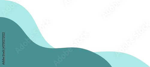 Modern abstract green wave decorative background