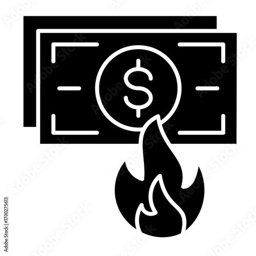 Burning  Icon Element For Design	