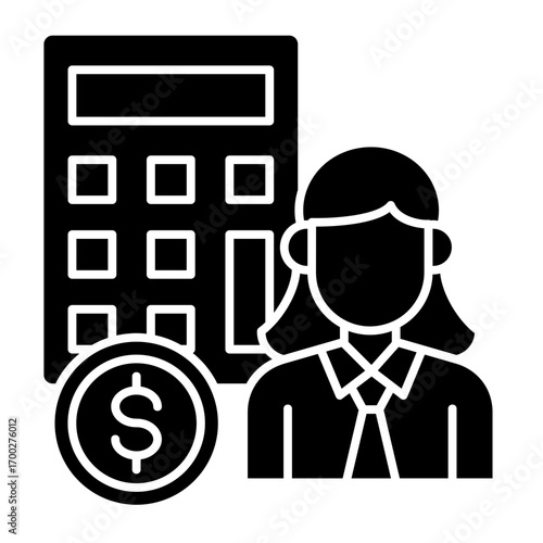 Accountant  Icon Element For Design	