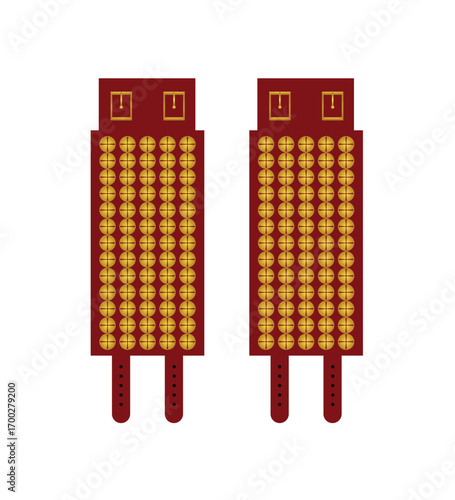 Traditional Indian Ghungroo Musical Instrument Illustration Symbolizing Classical Dance and Rhythm