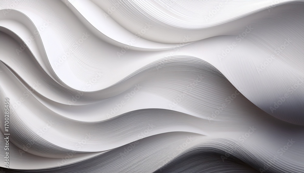 Obraz premium Abstract Background White Abstract White Wave Background