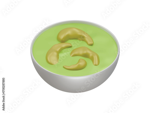 seafood porridge icon 3d illustration render